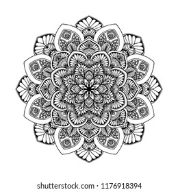 Mandalas for coloring  book. Decorative round ornaments. Unusual flower shape. Oriental vector, Anti-stress therapy patterns. Weave design elements. Yoga logos Vector.