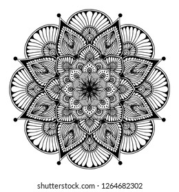 Mandalas for coloring  book. Decorative round ornaments. Unusual flower shape. Oriental vector, Anti-stress therapy patterns. Weave design elements. Yoga logos Vector.