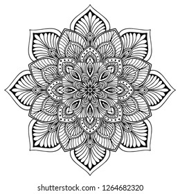 Mandalas for coloring  book. Decorative round ornaments. Unusual flower shape. Oriental vector, Anti-stress therapy patterns. Weave design elements. Yoga logos Vector.