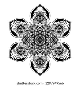Mandalas for coloring  book. Decorative round ornaments. Unusual flower shape. Oriental vector, Anti-stress therapy patterns. Weave design elements. Yoga logos Vector.