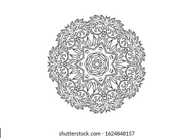 Mandalas for coloring book. Decorative round ornaments. Unusual flower shape. Oriental vector, Anti-stress therapy patterns. Weave design elements. Yoga logos Vector.