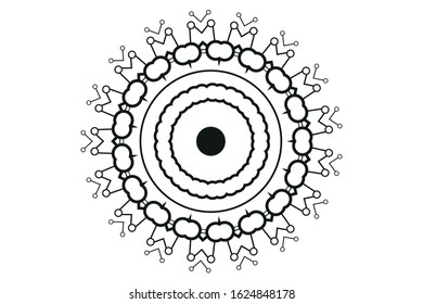 Mandalas for coloring book. Decorative round ornaments. Unusual flower shape. Oriental vector, Anti-stress therapy patterns. Weave design elements. Yoga logos Vector.
