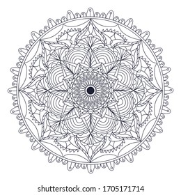 Mandalas für das Farbbuch. Dekorative runde Ornamente. Ungewöhnliche Blumenform. Orientale Vektorillustration, Anti-Stress-Therapiemuster. Webdesign-Elemente