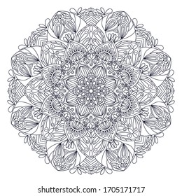 Mandalas for coloring book. Decorative round ornaments. Unusual flower shape. Oriental vector, Anti-stress therapy patterns. Weave design elements