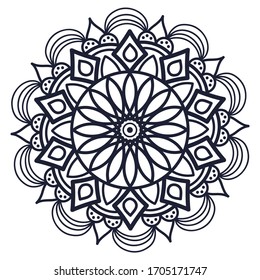 Mandalas für das Farbbuch. Dekorative runde Ornamente. Ungewöhnliche Blumenform. Orientale Vektorillustration, Anti-Stress-Therapiemuster. Webdesign-Elemente