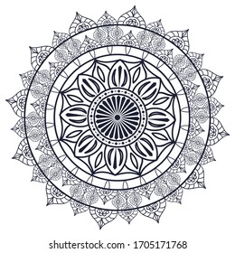 Mandalas für das Farbbuch. Dekorative runde Ornamente. Ungewöhnliche Blumenform. Orientale Vektorillustration, Anti-Stress-Therapiemuster. Webdesign-Elemente