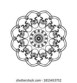 Mandalas para colorear un libro. Ornamentos redondos decorativos. Forma inusual de flor. Vector oriental, elementos de diseño de trama vectores 10