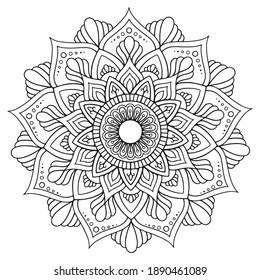 Mandalas for coloring book. Decorative round ornaments. Unusual flower shape. Oriental vector, Mandala patterns. Weave design elements. Yoga logos Vector.