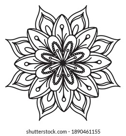 Mandalas for coloring book. Decorative round ornaments. Unusual flower shape. Oriental vector, Mandala patterns. Weave design elements. Yoga logos Vector.