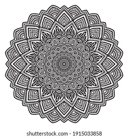 Mandalas for coloring book. Decorative round ornaments. Unusual flower shape. Oriental vector, Mandala patterns. Weave design elements. Yoga logos Vector.