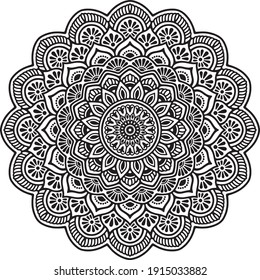 Mandalas for coloring book. Decorative round ornaments. Unusual flower shape. Oriental vector, Mandala patterns. Weave design elements. Yoga logos Vector.