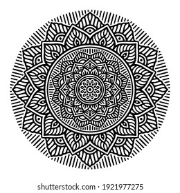 Mandalas for coloring book. Decorative round ornaments. Unusual flower shape. Oriental vector, Mandala patterns. Weave design elements. Yoga logos Vector.