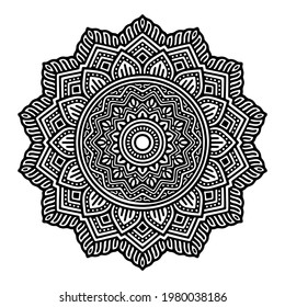 Mandalas for coloring book. Decorative round ornaments. Unusual flower shape. Oriental vector, Mandala patterns. Weave design elements. Yoga logos Vector.