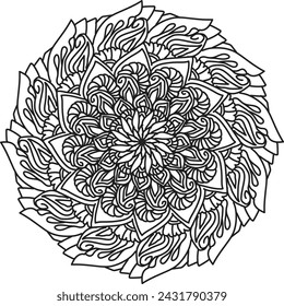 Mandalas for coloring book. Decorative round ornaments. Unusual flower shape. Oriental vector, Anti-stress therapy patterns. Weave design elements. Yoga logos Vector.