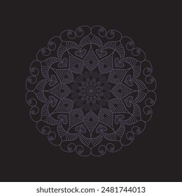 Mandalas for coloring book. Decorative round ornaments on the black background.