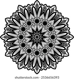 Mandalas for coloring book. Decorative round ornaments. Unusual flower shape. Oriental vector, Anti-stress therapy patterns. Weave design elements. Yoga logos Vector, vector art illustration