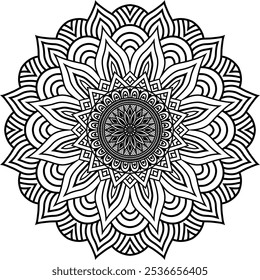 Mandalas for coloring book. Decorative round ornaments. Unusual flower shape. Oriental vector, Anti-stress therapy patterns. Weave design elements. Yoga logos Vector, vector art illustration