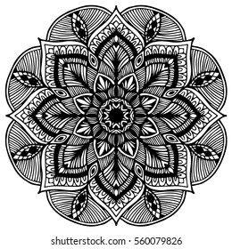 Mandalas for coloring book. Decorative round ornaments. Unusual flower shape. Oriental vector, Anti-stress therapy patterns. Weave design elements. Yoga logos Vector,