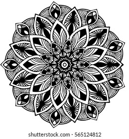 Mandalas for coloring book. Decorative round ornaments. Unusual flower shape. Oriental vector, Anti-stress therapy patterns. Weave design elements. Yoga logos Vector,