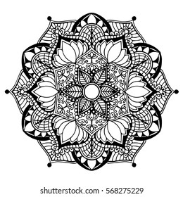 Mandalas for coloring book. Decorative round ornaments. Unusual flower shape. Oriental vector, Anti-stress therapy patterns. Weave design elements. Yoga logos Vector,