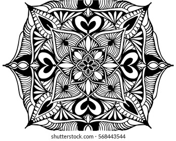 Mandalas for coloring book. Decorative round ornaments. Unusual flower shape. Oriental vector, Anti-stress therapy patterns. Weave design elements. Yoga logos Vector,