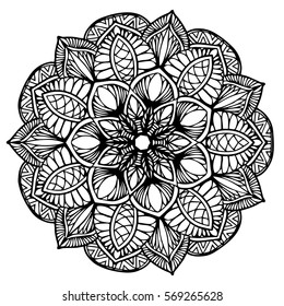 Mandalas for coloring book. Decorative round ornaments. Unusual flower shape. Oriental vector, Anti-stress therapy patterns. Weave design elements. Yoga logos Vector.
