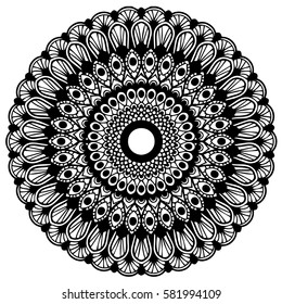 Mandalas for coloring book. Decorative round ornaments. Unusual flower shape. Oriental vector, Anti-stress therapy patterns. Weave design elements. Yoga logos Vector.