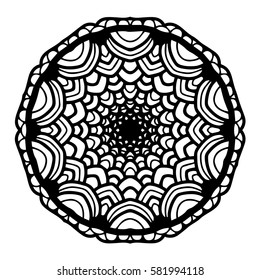 Mandalas for coloring book. Decorative round ornaments. Unusual flower shape. Oriental vector, Anti-stress therapy patterns. Weave design elements. Yoga logos Vector.