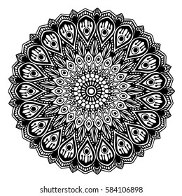 Mandalas for coloring book. Decorative round ornaments. Unusual flower shape. Oriental vector, Anti-stress therapy patterns. Weave design elements. Yoga logos Vector,