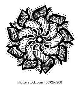 Mandalas for coloring book. Decorative round ornaments. Unusual flower shape. Oriental vector, Anti-stress therapy patterns. Weave design elements. Yoga logos Vector.