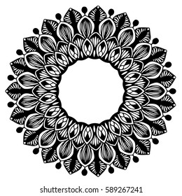 Mandalas for coloring book. Decorative round ornaments. Unusual flower shape. Oriental vector, Anti-stress therapy patterns. Weave design elements. Yoga logos Vector.