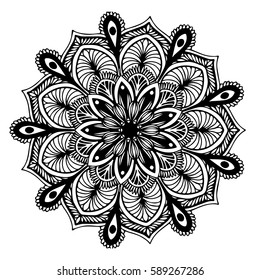 Mandalas for coloring book. Decorative round ornaments. Unusual flower shape. Oriental vector, Anti-stress therapy patterns. Weave design elements. Yoga logos Vector.