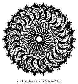 Mandalas for coloring book. Decorative round ornaments. Unusual flower shape. Oriental vector, Anti-stress therapy patterns. Weave design elements. Yoga logos Vector.