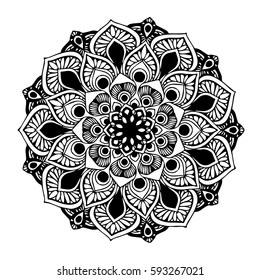 Mandalas for coloring book. Decorative round ornaments. Unusual flower shape. Oriental vector, Anti-stress therapy patterns. Weave design elements. Yoga logos Vector.