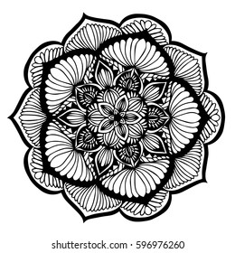 Mandalas for coloring book. Decorative round ornaments. Unusual flower shape. Oriental vector, Anti-stress therapy patterns. Weave design elements. Yoga logos Vector.