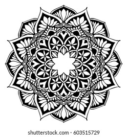 Mandalas for coloring book. Decorative round ornaments. Unusual flower shape. Oriental vector, Anti-stress therapy patterns. Weave design elements. Yoga logos Vector.