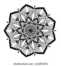 Mandalas for coloring book. Decorative round ornaments. Unusual flower shape. Oriental vector, Anti-stress therapy patterns. Weave design elements. Yoga logos Vector.