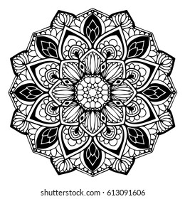 Mandalas for coloring book. Decorative round ornaments. Unusual flower shape. Oriental vector, Anti-stress therapy patterns. Weave design elements. Yoga logos Vector.
