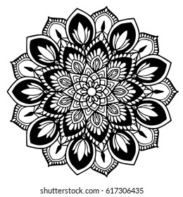 Mandalas for coloring book. Decorative round ornaments. Unusual flower shape. Oriental vector, Anti-stress therapy patterns. Weave design elements. Yoga logos Vector.