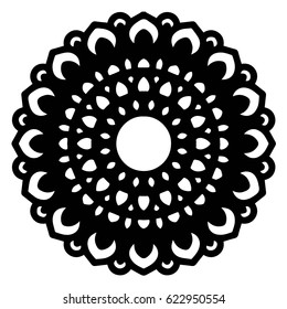 Simple Mandala Shape Coloring Vector Mandala Stock Vector (Royalty Free ...