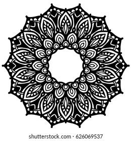 Mandalas for coloring book. Decorative round ornaments. Unusual flower shape. Oriental vector, Anti-stress therapy patterns. Weave design elements. Yoga logos Vector.