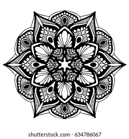 Mandalas for coloring book. Decorative round ornaments. Unusual flower shape. Oriental vector, Anti-stress therapy patterns. Weave design elements. Yoga logos Vector.