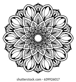 Mandalas for coloring book. Decorative round ornaments. Unusual flower shape. Oriental
vector, Anti-stress therapy patterns. Weave design elements. Yoga logos Vector.