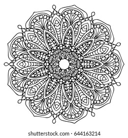 Mandalas for coloring book. Decorative round ornaments. Unusual flower shape. Oriental
vector, Anti-stress therapy patterns. Weave design elements. Yoga logos Vector.
