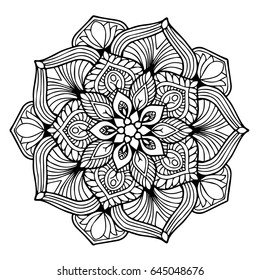 Mandalas Coloring Book Decorative Round Ornaments Stock Vector (Royalty ...