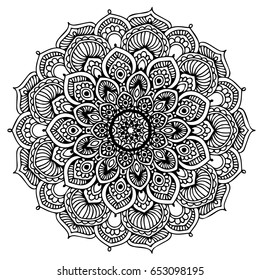 Mandalas for coloring book. Decorative round ornaments. Unusual flower shape. Oriental vector, Anti-stress therapy patterns. Weave design elements. Yoga logos Vector.