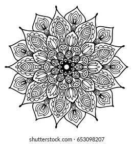 Mandalas for coloring book. Decorative round ornaments. Unusual flower shape. Oriental vector, Anti-stress therapy patterns. Weave design elements. Yoga logos Vector.