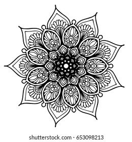 Mandalas for coloring book. Decorative round ornaments. Unusual flower shape. Oriental vector, Anti-stress therapy patterns. Weave design elements. Yoga logos Vector.