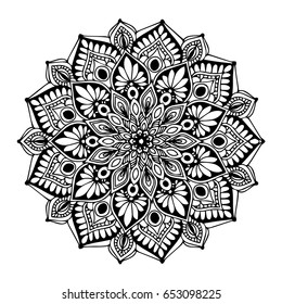 Mandalas for coloring book. Decorative round ornaments. Unusual flower shape. Oriental vector, Anti-stress therapy patterns. Weave design elements. Yoga logos Vector.