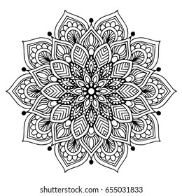 Mandalas for coloring book. Decorative round ornaments. Unusual flower shape. Oriental vector, Anti-stress therapy patterns. Weave design elements. Yoga logos Vector.